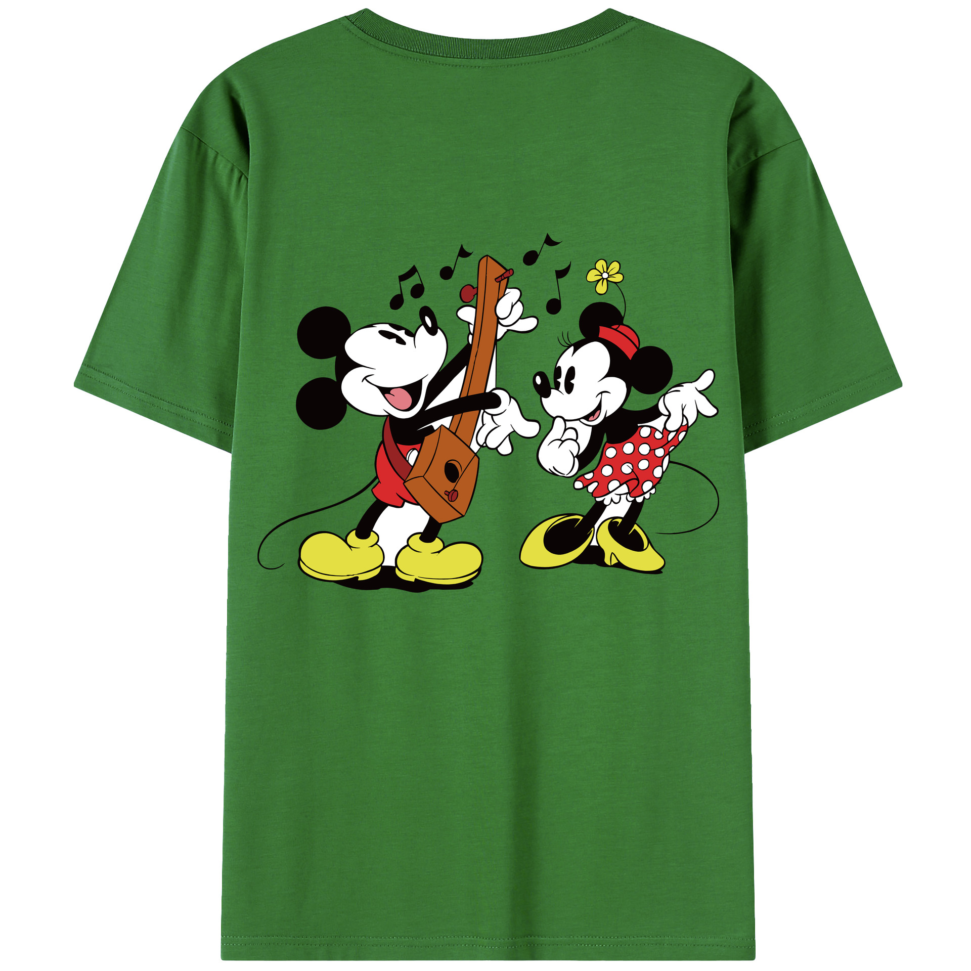 （画像用） ミッキーマウス Mickey Mouse レディース半袖Tシャツ(バックプリント)